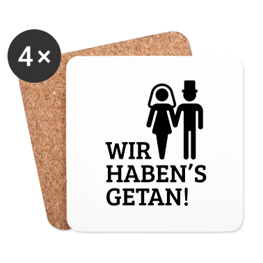 Hochzeit Untersetzer - Wir haben's getan! (Bree)