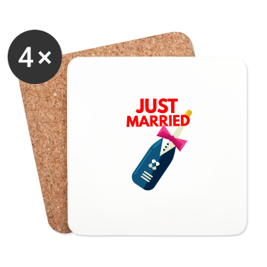 Hochzeit Untersetzer - just married frisch verheiratet hochzeitsfeier