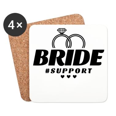 Hochzeit Untersetzer - Braut Support Herz Team