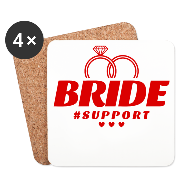 Hochzeit Untersetzer - Braut Support Herz Team