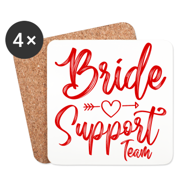 Hochzeit Untersetzer - Braut Support Herz Team