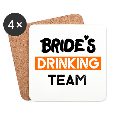 Hochzeit Untersetzer - brides drinking team