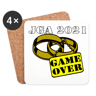 Hochzeit Untersetzer - JGA 2021 Ehe Schild game over ...-