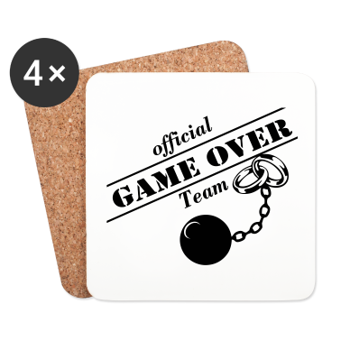 Hochzeit Untersetzer - JGA Game Over ...+