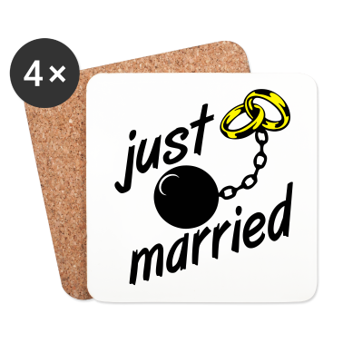 Hochzeit Untersetzer - just married JGA ...+