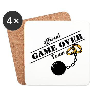 Hochzeit Untersetzer - JGA Game Over Team ...+