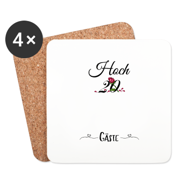 Hochzeit Untersetzer - Gästebuch Paarmotiv für die Hochzeit