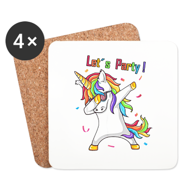 Hochzeit Untersetzer - Tanzendes Einhorn Dabbing Unicorn Party Geburtstag