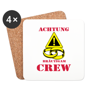 Hochzeit Untersetzer - Bräutigam Crew Farbe