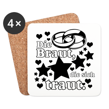 Hochzeit Untersetzer - Die Braut die sich traut
