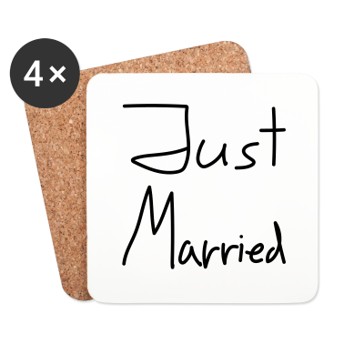 Hochzeit Untersetzer - Just Married - Frisch verheiratet