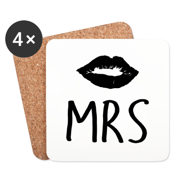 Hochzeit Untersetzer - mrs kiss Mr. and Mrs. married Hochzeit Feier
