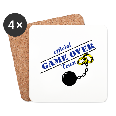 Hochzeit Untersetzer - Game Over Team JGA