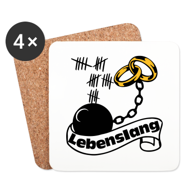 Hochzeit Untersetzer - Lebenslang JGA .../+