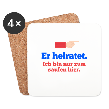 Hochzeit Untersetzer - Junggesellenabschied Bräutigam heiratet Team JGA