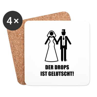 Hochzeit Untersetzer - Der Drops Ist Gelutscht! JGA Polterabend Hochzeit