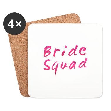 Hochzeit Untersetzer - Bride Squad Pink Braut Junggesellinnenabschied