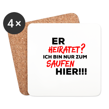 Hochzeit Untersetzer - Junggesellenabschied Bräutigam heiratet Team JGA