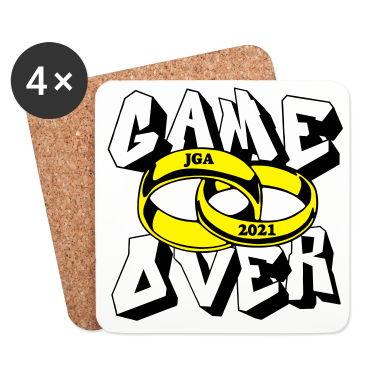 Hochzeit Untersetzer - JGA 2021 Hochzeit Game Over ...-
