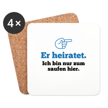 Hochzeit Untersetzer - Junggesellenabschied Bräutigam heiratet Team JGA