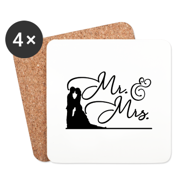 Hochzeit Untersetzer - Mister Misses Brautpaar Hochzeit Heiraten Geschenk