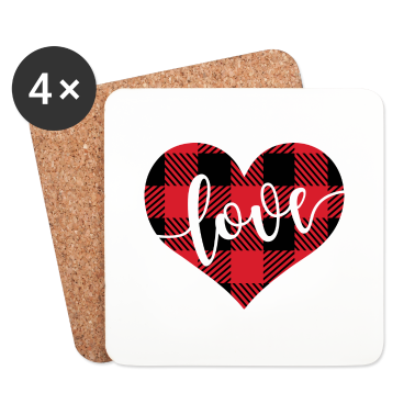 Hochzeit Untersetzer - Love Herz
