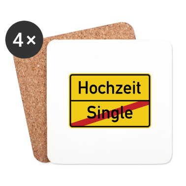 Hochzeit Untersetzer - Hochzeit Single Ortsschild Verkehrsschild