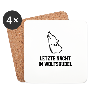 Hochzeit Untersetzer - Junggesellenabschied Bräutigam heiratet Wolf JGA