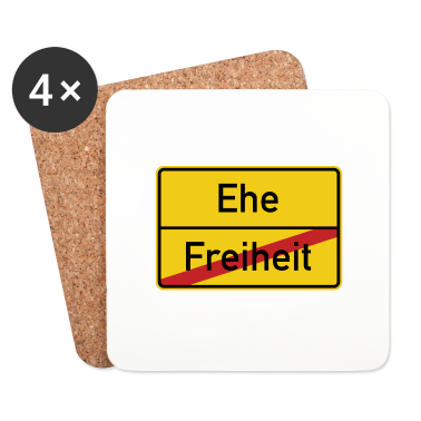 Hochzeit Untersetzer - Ortsschild Freiheit Ehe Verkehrsschild