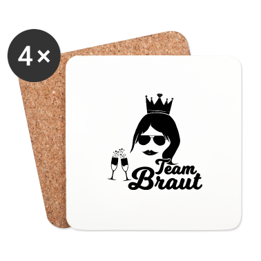 Hochzeit Untersetzer - Team Braut JGA Shirt Damen