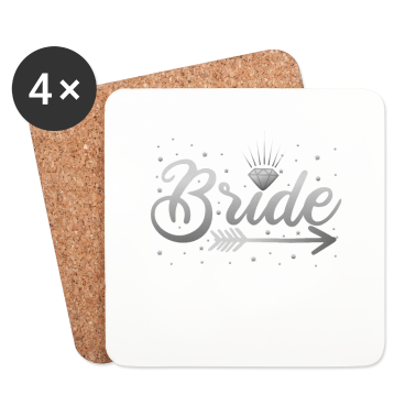 Hochzeit Untersetzer - Bride Baut Junggesellenabschied Hochzeit Silber