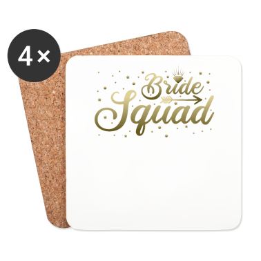 Hochzeit Untersetzer - Bride Squad Junggesellenabschied Hochzeit in Gold