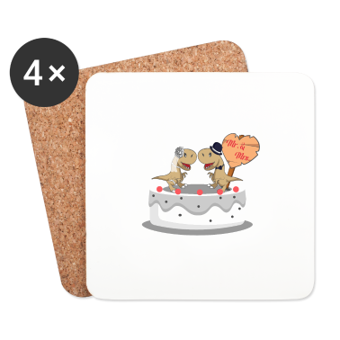 Hochzeit Untersetzer - Dinosaurier-Paare Dinosaurier-Fan Geschenk