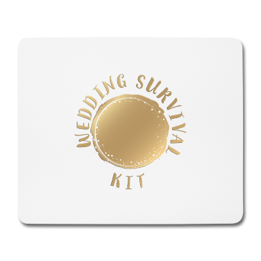 Hochzeit Mousepad - wedding_survival_kit_gold