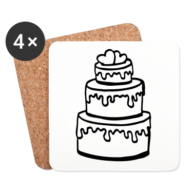 Hochzeit Untersetzer - Hochzeitstorte Hochzeitsparty Geschenk / wedding