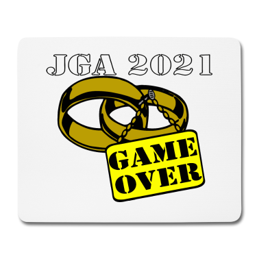 Hochzeit Mousepad - JGA 2021 Ehe Schild game over ...-