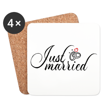 Hochzeit Untersetzer - Gerade verheiratete Hochzeitsgeschenkidee