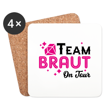 Hochzeit Untersetzer - Team Braut On Tour Hochzeit Ehe Geschenk
