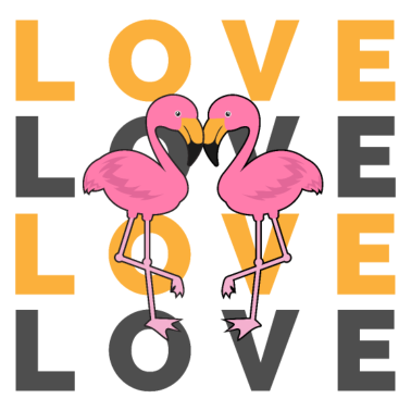 Motiv Flamingo In Love - Geschenkidee