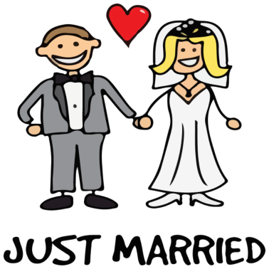 Motiv Frisch Verheiratet - Ehepaar, Hochzeitsgeschenk