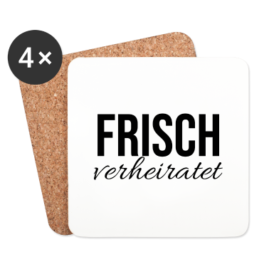 Hochzeit Untersetzer - Frisch verheirartet Hochzeit Spruch Sommer