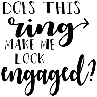 Motiv Bin ich nun verlobt ? - lustiges Hochzeitgeschenk