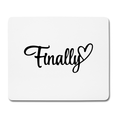 Hochzeit Mousepad - finally wedding Party Hochzeit Mr & Mrs Herz