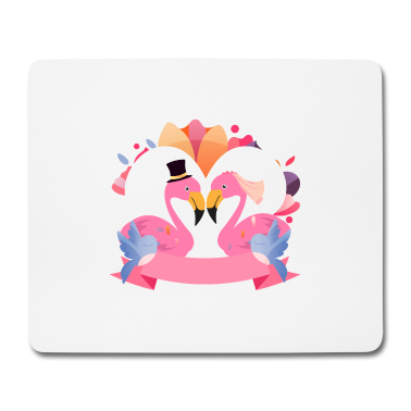 Hochzeit Mousepad - Flamingo - Pink Flamingos Hochzeit Vögel Geschenk
