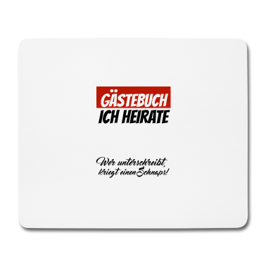 Hochzeit Mousepad - Hochzeitsparty Braut Bräutigam Gästebuch T-Shirt