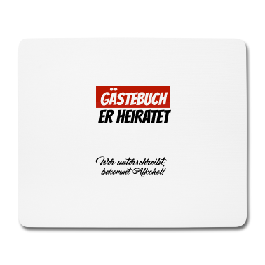 Hochzeit Mousepad - Hochzeitsparty Braut Bräutigam Gästebuch T-Shirt