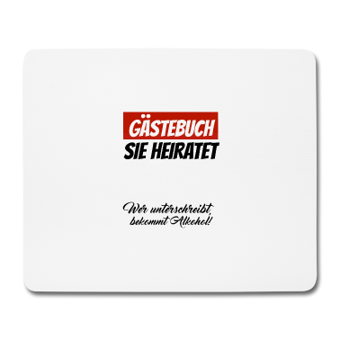 Hochzeit Mousepad - Hochzeitsparty Braut Bräutigam Gästebuch T-Shirt