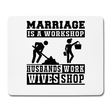 Hochzeit Mousepad - Marriage Workshop | Hochzeitspaar Heirat Geschenk