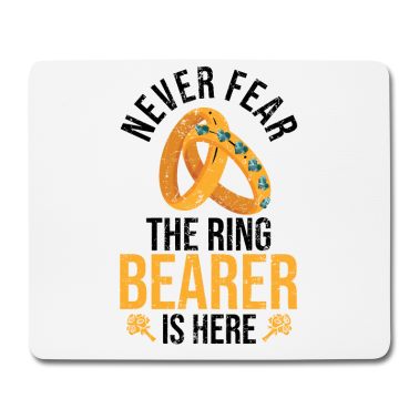 Hochzeit Mousepad - Der Ringträger Ist Hier Ehering-Sicherheitsring