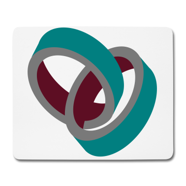 Hochzeit Mousepad - Bunte Hochzeitsringe Geschenk Hochzeit JGA RING